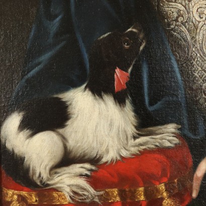 Ritratto di Nobildonna con Cagnolino-particolare