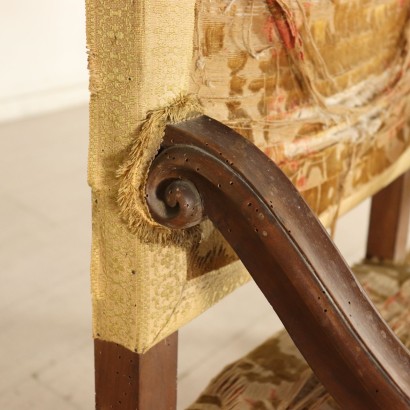 Pair of Impressive Highchairs Walnut Italy Early 1700s