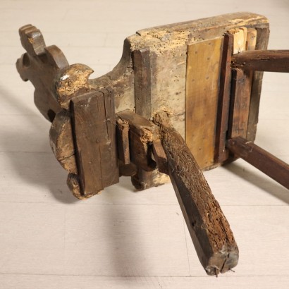 Set of Ten Stools Walnut Manufactured in Italy 17th Century