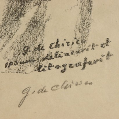 Litografia di Giorgio De Chirico-particolare