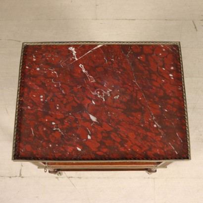 Elegant Petit Table Acajou Bronze Marbre Europe du Nord '700-800