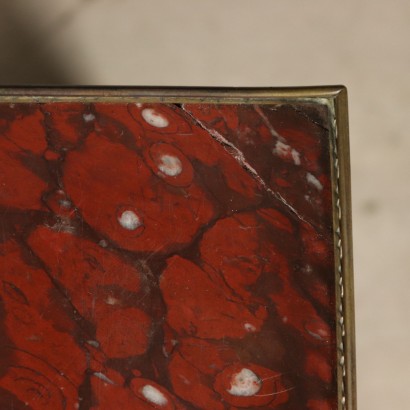 Elegant Petit Table Acajou Bronze Marbre Europe du Nord '700-800