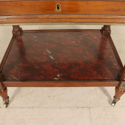 Coffee Table with Rolling Shutter Northern Europe Early 1800s