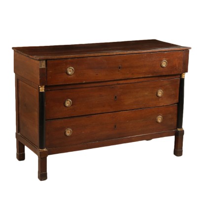 Empire Chest of Drawers Walnut Italy First Quarter of 1800s