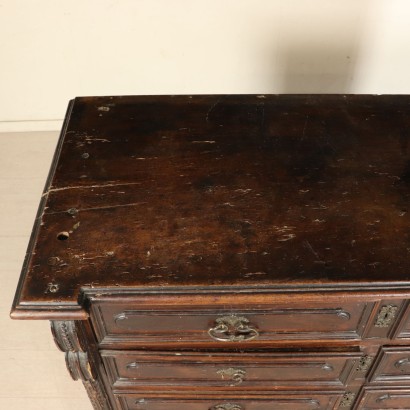 Antique Walnut Dresser Manufactured in Italy Early 1700s