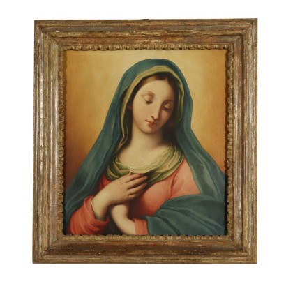 Announced Virgin Mary Oil on Board 1830 Circa