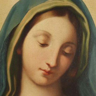 Announced Virgin Mary Oil on Board 1830 Circa