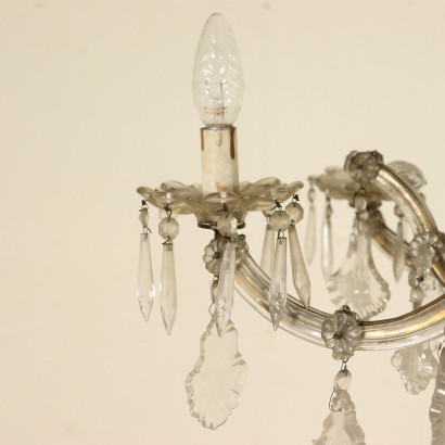 Maria Theresa 3 Arm Glass Chandelier Italy Early 20th Century