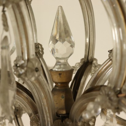 Maria Theresa 3 Arm Glass Chandelier Italy Early 20th Century