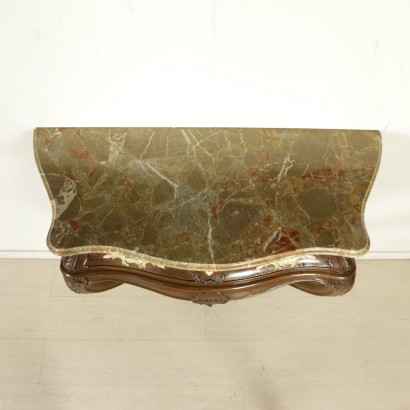 Revival Console Table Walnut Burl Italy First Half of 1900s