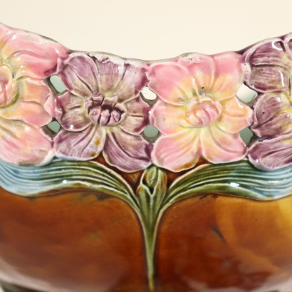 Art Noveau Glazed Ceramic Centerpiece Late 1800