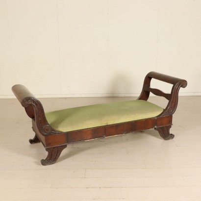 Boat-Shaped Mahogany Wall Bench Italy First Half 18th Century