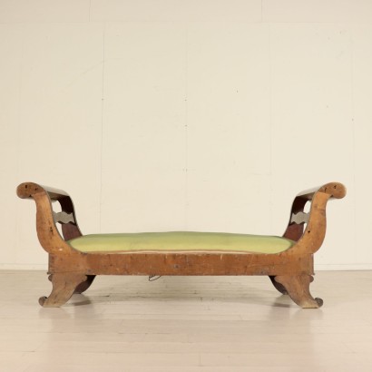 Boat-Shaped Mahogany Wall Bench Italy First Half 18th Century