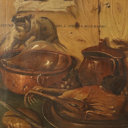 False Board Still Life with Fruit and Bushmeat Trompe l'oeil 1757