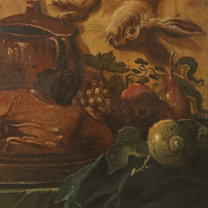 Faux axe avec Nature morte avec fruits et jeu Trompe l'oeil 1757