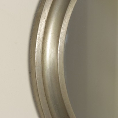 Miroir avec Cadre Aluminium chromé Fabriqué en Italie Années 60-70
