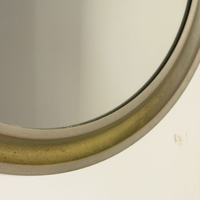 Miroir avec Cadre Aluminium chromé Fabriqué en Italie Années 60-70