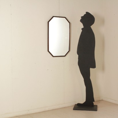 Miroir Cadre en Bois Fabriqué en Italie Années 60