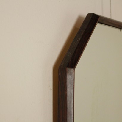 Wall Mirror with Wooden Frame Vintage Manufactured in Italy 1960s