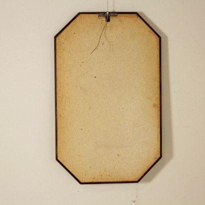 Wall Mirror with Wooden Frame Vintage Manufactured in Italy 1960s