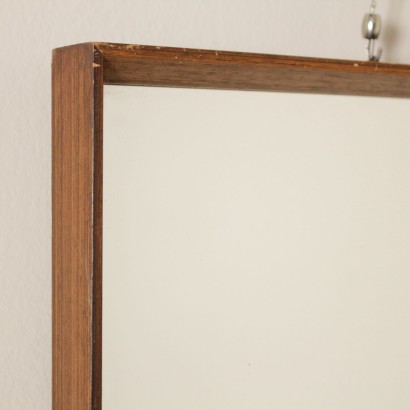 Wall Mirror with Wooden Frame Vintage Italy 1960s