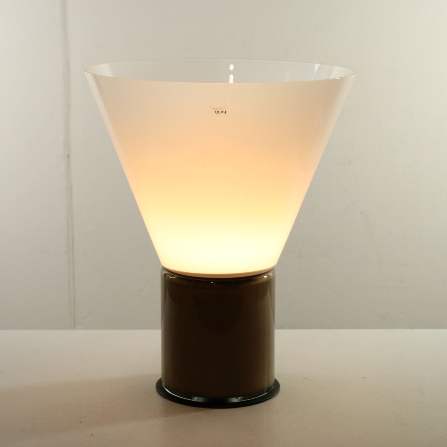 Table Lamp By Alfredo Barbini Metal Blown Glass Vintage Italy 1980s Lighting Modern Dimanoinmano It