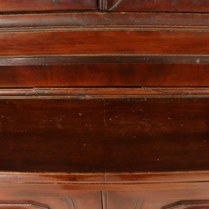 Large Walnut Bookcase Italy Mid 19th Century