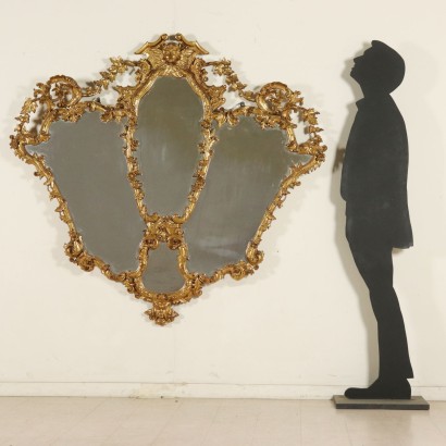 Espejo Dorado Luis XV Tallado