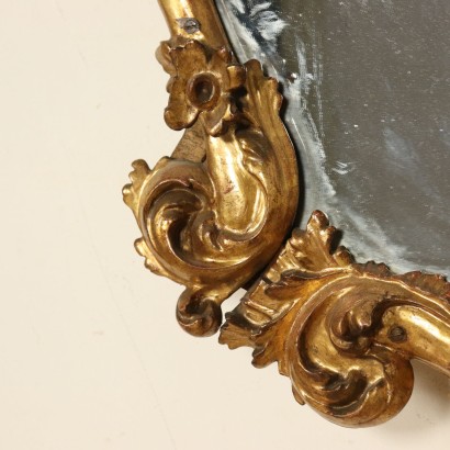 Espejo Dorado Luis XV Tallado - Detalle