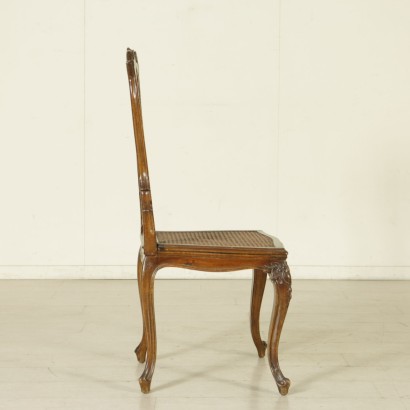 Group of 10 Carved Walnut Chairs Italy Early 20th Century