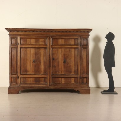 Large Walnut Cupboard Center of Italy First Half of 17th Century