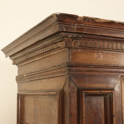 Large Walnut Cupboard Center of Italy First Half of 17th Century