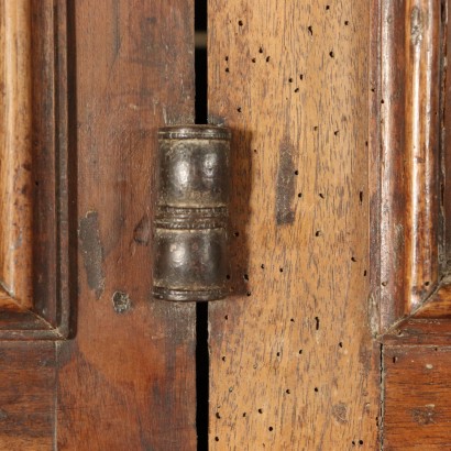 Large Walnut Cupboard Center of Italy First Half of 17th Century