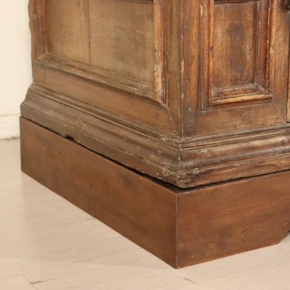 Large Walnut Cupboard Center of Italy First Half of 17th Century