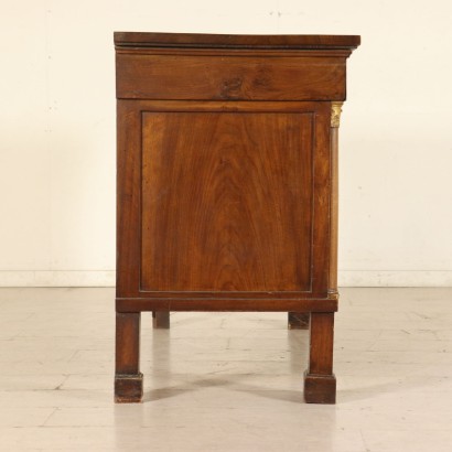 Elegant Empire Walnut Chest of Drawers Italy Early 19th Century