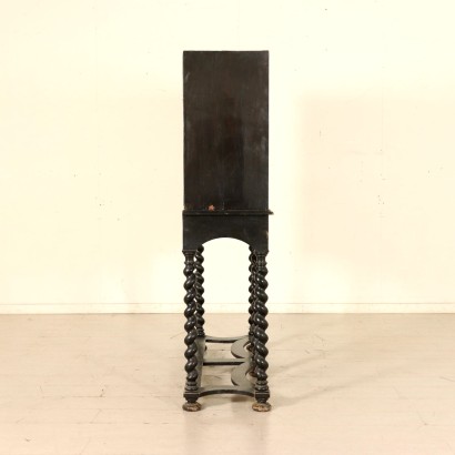 Elegant Dutch Ebony Coin Cabinet Holland 18th Century