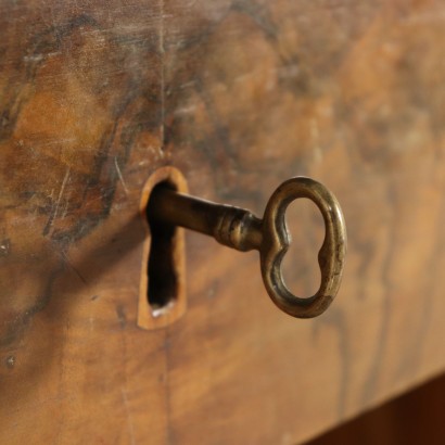 Large Walnut and Maple Desk Italy Late 18th-Early 19th Century