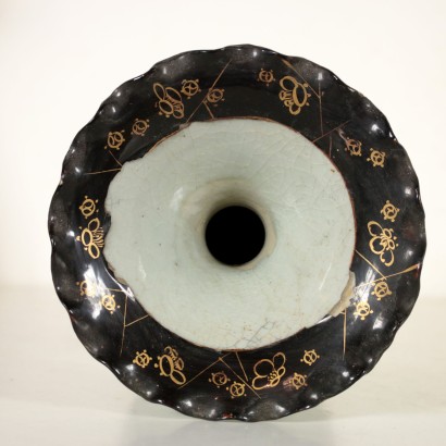 Antiquitäten, Vase, antike Vasen, antike Vase, antike italienische Vase, antike Vase, klassizistische Vase, Vase der 900, Paar japanische Vasen, Paar Trompetenvasen.