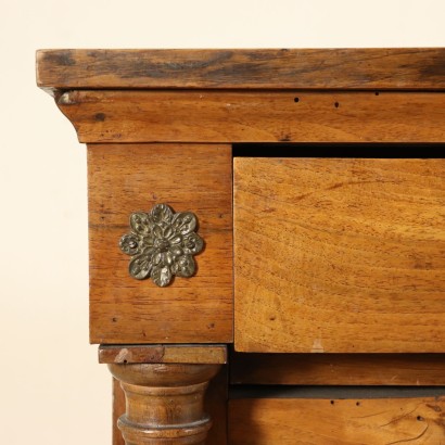 Empire Walnut Chest of Drawers Italy Early 19th Century