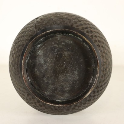 Vase Bronze Emaux cloisonné Shishi Japon Fin '800 - Début '900