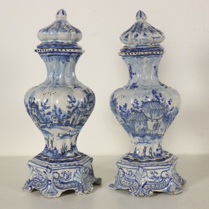 Pair of Vases with Lid