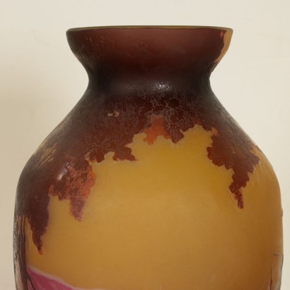 Vase Muller Lunéville Verre Coloré Fabriqué en France XXme siècle