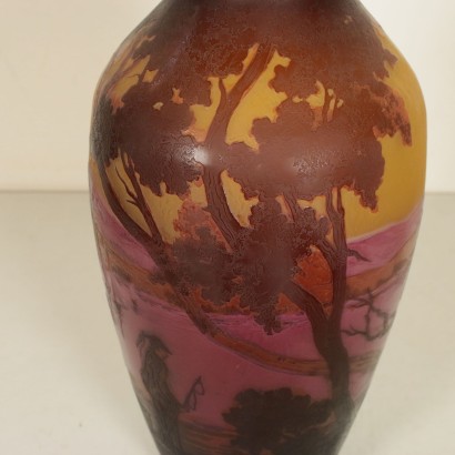 Vase Muller Lunéville Verre Coloré Fabriqué en France XXme siècle