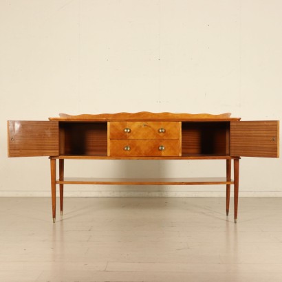 Living Room Cabinet Cherry Veneer Vintage Italy 1950s