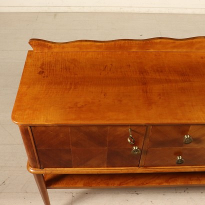 Living Room Cabinet Cherry Veneer Vintage Italy 1950s