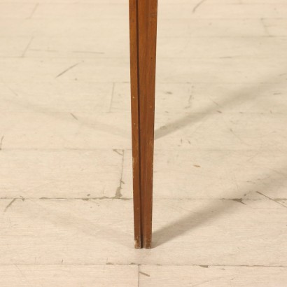 Console Table Walnut Glass Vintage Manufactured in Italy 1950s