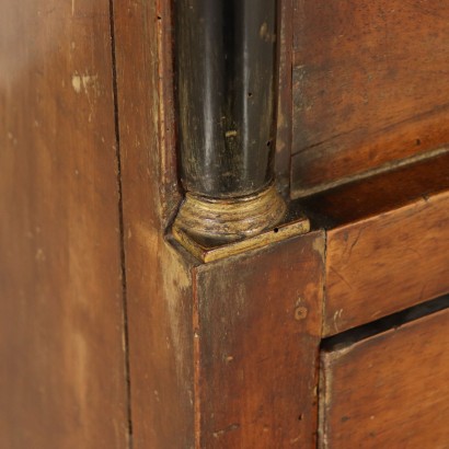 Empire Walnut Secretaire Manufactured in Italy Early 1800s