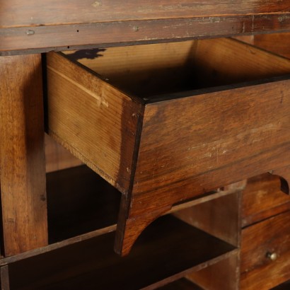 Empire Walnut Secretaire Manufactured in Italy Early 1800s