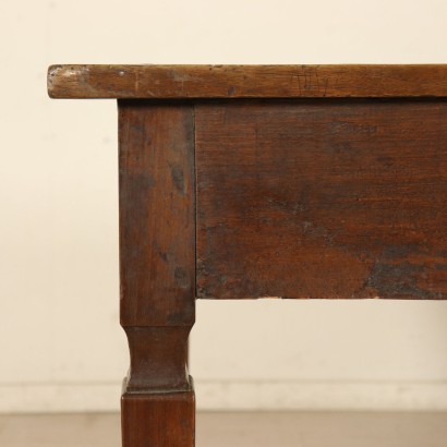 Table Solid Walnut Manufactured in Italy 19th Century