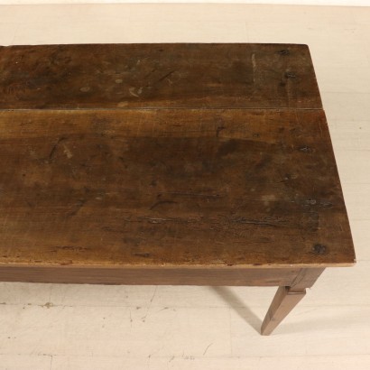 Table Solid Walnut Manufactured in Italy 19th Century